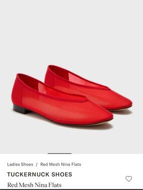 Tuckernuck Red Pointed-Toe Slip-On Flats